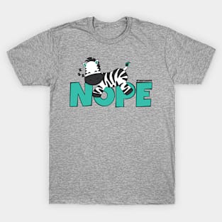 Nope Sleeping Zebra, Chronic Illness Rare Disorder Zebra T-Shirt